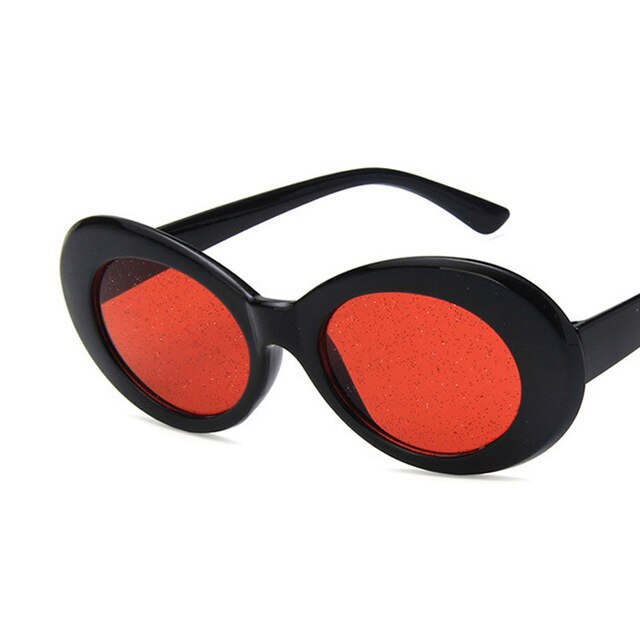 HAPTRON moda mujer 2018 oval sunglasses Women Brand Luxury Vintage Retro Pink Red Yellow Transparent sun glasses oculos goggles