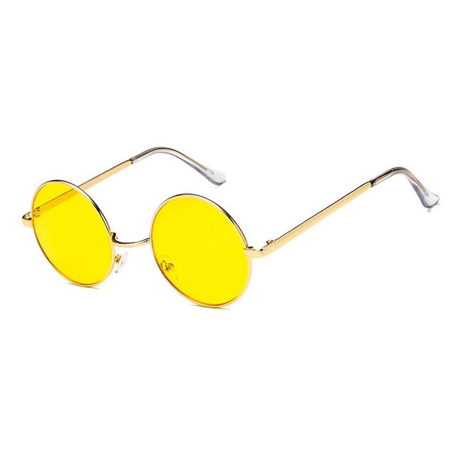 HAPTRON fashion clear sunglasses Metal Sunglasses Men Round Sunglass Steampunk Eyewear Female Vintage Mens color SunGlasses
