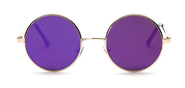HAPTRON Vintage Round Sunglasses Women Brand Retro Glasses Yellow Black hip hop Sun Glasses gafas de sol mujer street style