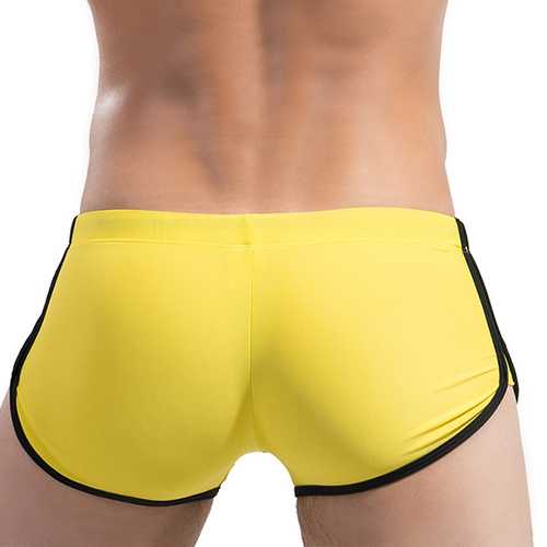 Mens Summer Adjustable Drawstring Arrow Boxers Swimming Trunks