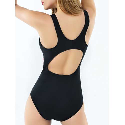 Women Wireless Professional Trained Double U Cover Belly Monokini Bathing Suit