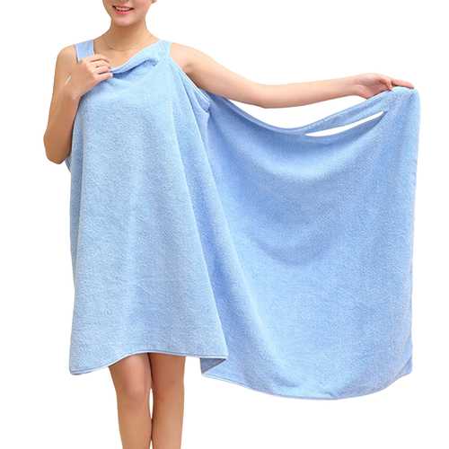 Honana BX-949 Summer Microfiber Soft Beach Able Wear Spa Bath Robe Plush Highly Absorbent Bath Towel Skirt