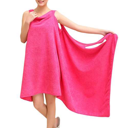 Honana BX-949 Summer Microfiber Soft Beach Able Wear Spa Bath Robe Plush Highly Absorbent Bath Towel Skirt