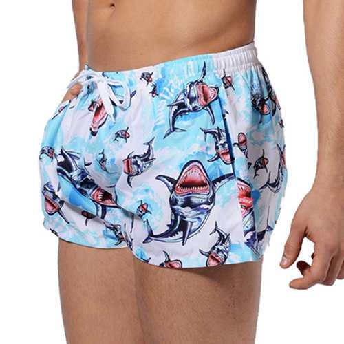 AUSTINBEM Mens Summer Board Shorts Fashion Casual Home Printing Shorts Swimming Beach Shorts