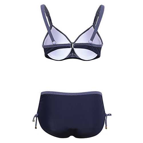 Sexy Plus Size Backless Underwire Swimwear Push Up Deep V Tight Tight Gather Bikini Set