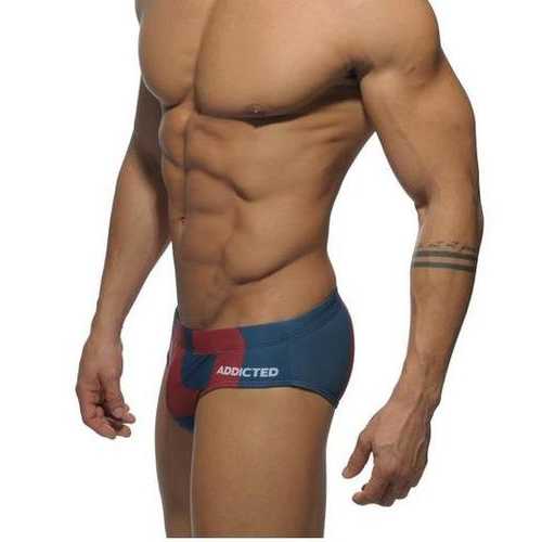 Addicted 9 Colors Sex Gay Mens Swimwear Men Elastic Swimsuit Man Quick Dry Swimming Trunks