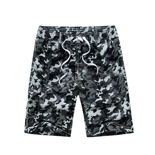 Camo Summer Swim Surf Drifting Casual Holiday Quick Drying Loose Beach Shorts for Men