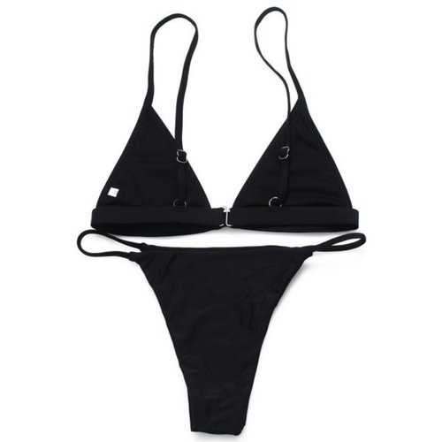 Sexy Original Solid Color Nylon Swimsuit Split Bikini Sets