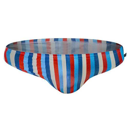 Mens Striped Printing Summer Swimming Quick Drying Beach Bikini Trunks