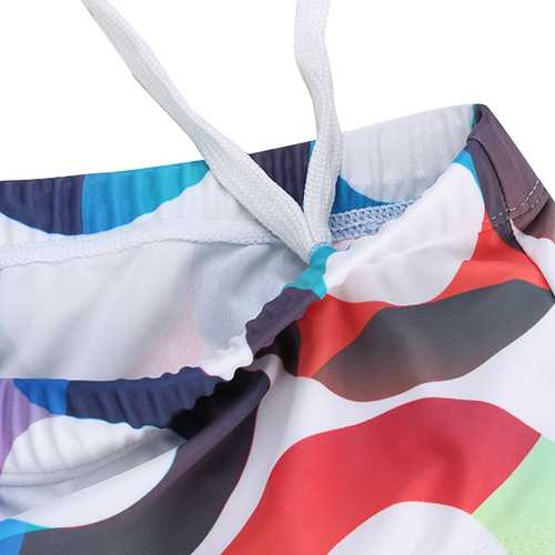 ESCATCH Mens Fashion Summer Sexy Printing Briefs Beach Swimming Surf Swimsuits