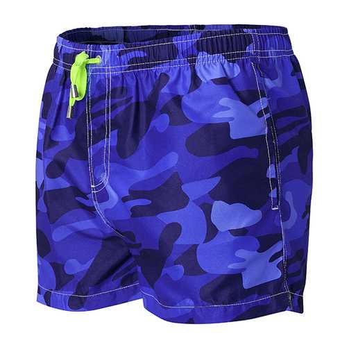 Mens Summer Fashion Camo Quick Drying Beach Shorts Surf Swim Trunks