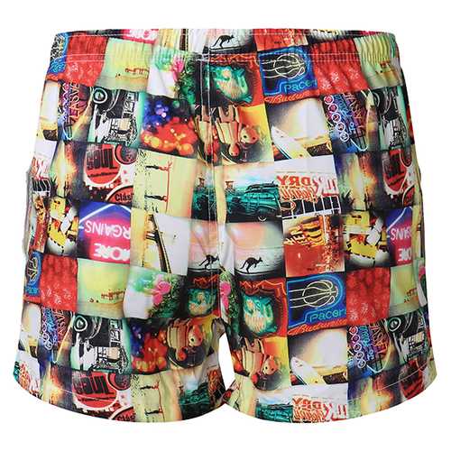 SEOBEAN Loose Summer Breathable Sport Quick Drying Beach Surf Board Shorts Casual Hawaiian Style