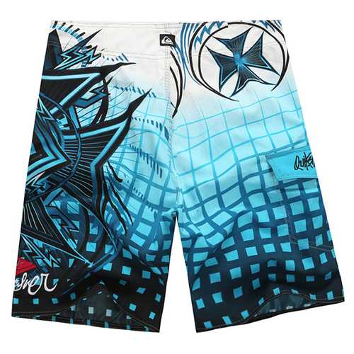 Mens Summer Casual Holiday Quick Drying Loose Printing Beach Surf Board Shorts