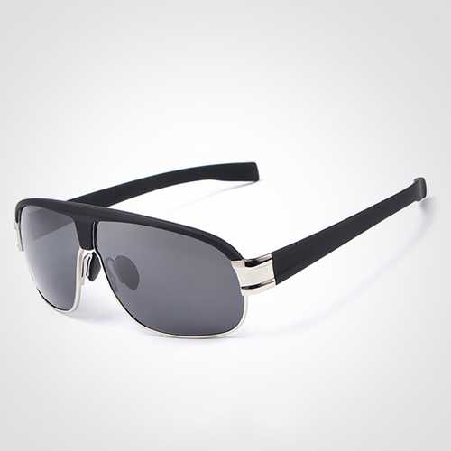 Mens Summer V400 Polarized Sun Glassess Casual Outdooors Metal Frame Anti Glare Eye Wear