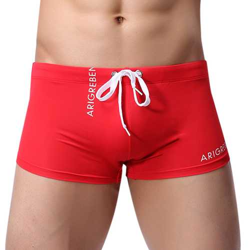 Mens Beach Sexy Quickly Dry Boxers Trunks Summer Swimming Surf Shorts