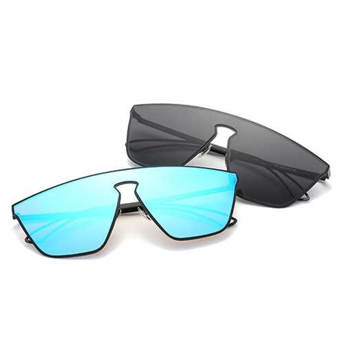 Men Unisex Vintage Metal Large Frame Sun Glassess Summer Outdooors Uv Protection Glasses