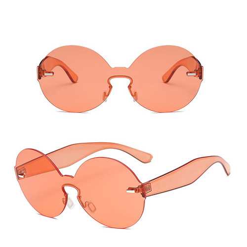 Women Summer Colorful Round Frame Sun Glassess Outdooors Uv Protection Glasses