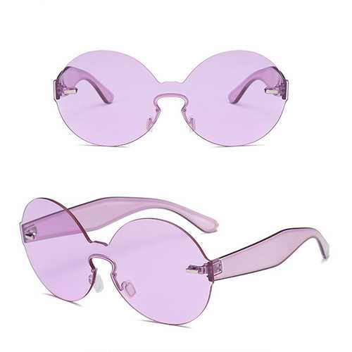 Women Summer Colorful Round Frame Sun Glassess Outdooors Uv Protection Glasses