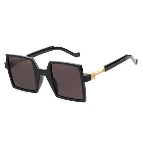 Women Vintage Anti-UV Sun Glassess Fashion Square Frame Outdooors Sunscreen Eye Wear