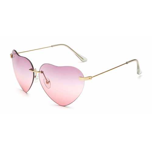 Woman Fashion Heart Shaped UV400 Sun Glassess Casual Outdooors Party Eyewear