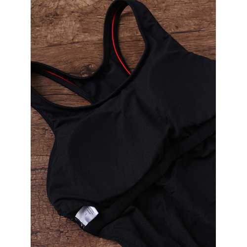 Seamless Professional Sports Cover Belly Padded Swimsuit