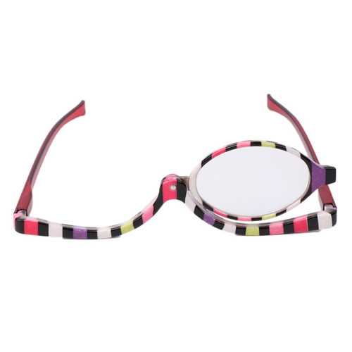 Rotatable Lens  Enlarged Folding Makeup Reading Glasses