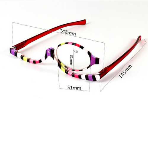 Rotatable Lens  Enlarged Folding Makeup Reading Glasses