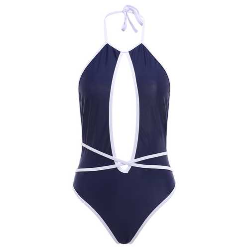 Backless Sexy Hollow Out Slimming One Pieces Swimsuit