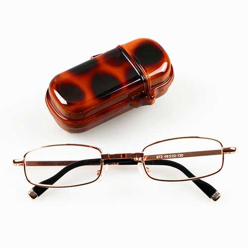 Men Women Folding Presbyopic Glasses With Glasses Case