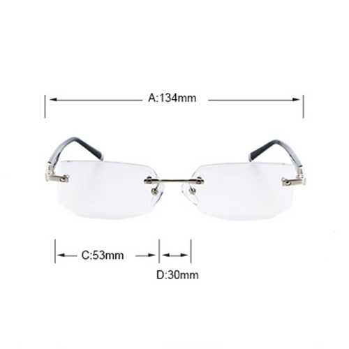 Men Antifatigue Rimless Lightweight Readers Reading Glasses