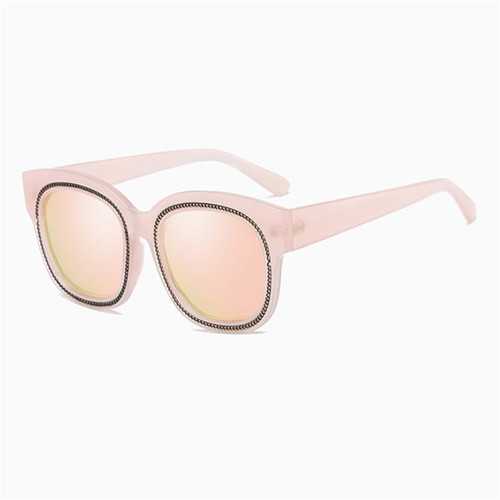 Women Outdoor Causal Big Black Square Sun Glasses