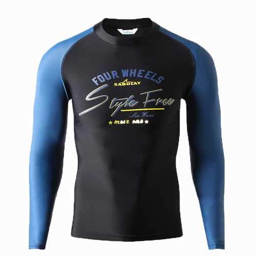 SABOLAY S-5148 Male Swimwear Long Sleeve Sun Protection Wetsuit Surf Clothing Beachwear