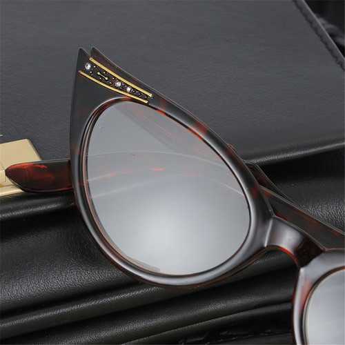 Women Fashion Resin Leopard Cat Eye Presbyopic Glasses