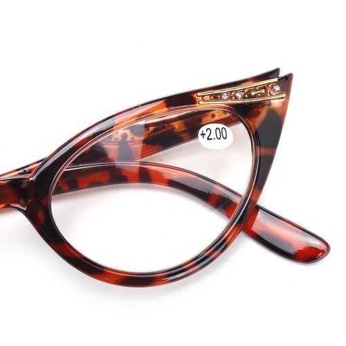 Women Classic Cat Eye Style Leopard Retro Glasses