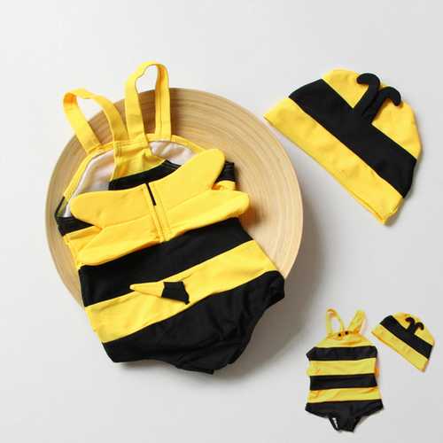 Children's Swimsuit Lovely Honey Bee Hot Spring Holiday Swimming suit Baby Swimwear