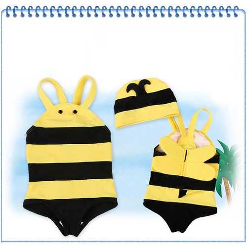 Children's Swimsuit Lovely Honey Bee Hot Spring Holiday Swimming suit Baby Swimwear