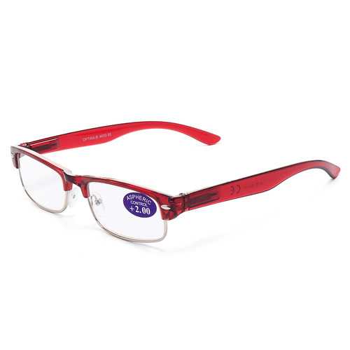 Men Women Round Half-Frame Readers Reading Glasses with Case