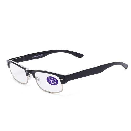 Men Women Round Half-Frame Readers Reading Glasses with Case