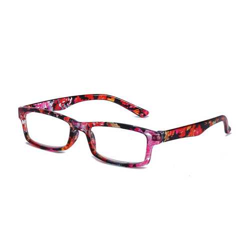 Men Women Floral Resin HD Reading Glasses