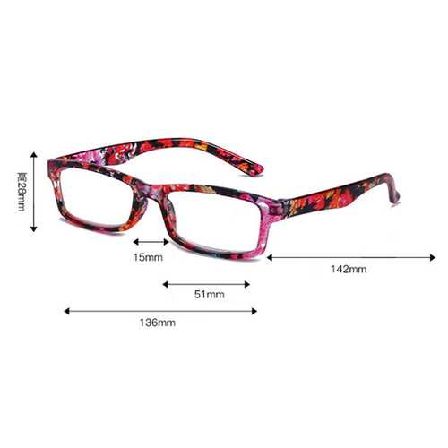 Men Women Floral Resin HD Reading Glasses