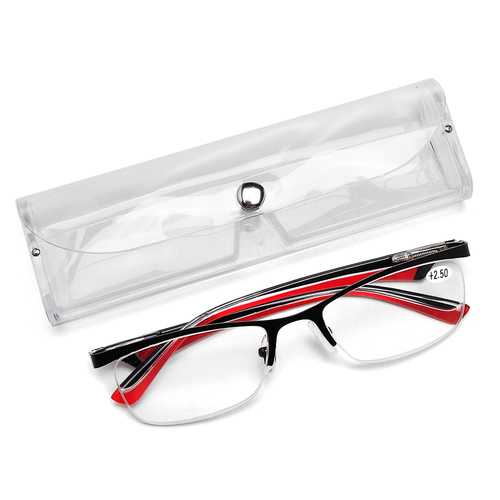 Men Women Retro Round Half-Frame Readers Reading Glasses