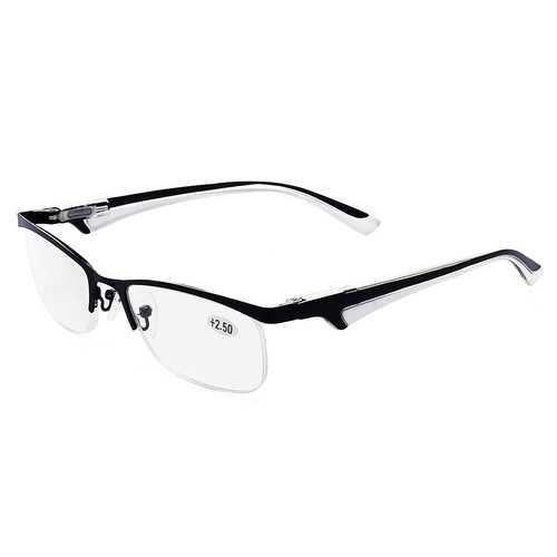 Men Women Retro Round Half-Frame Readers Reading Glasses