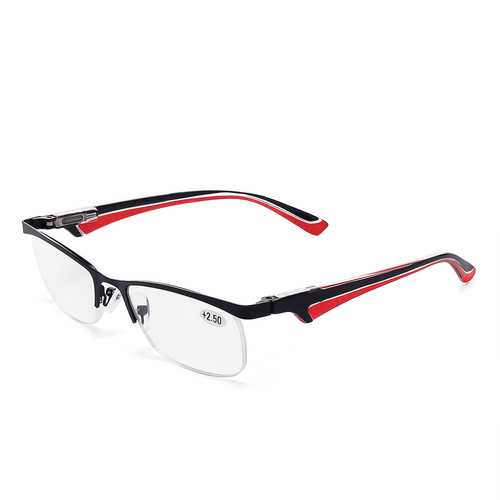 Men Women Retro Round Half-Frame Readers Reading Glasses