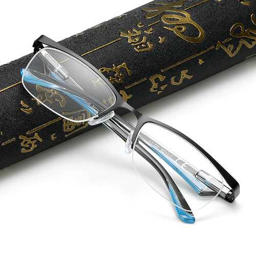 Men Women Retro Round Half-Frame Readers Reading Glasses