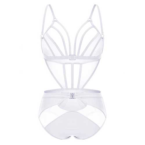 Hollow Out Padded Strap-on One Piece Swimsuit