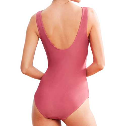 Wireless Padded Plunge Slim Fit One Piece Swimsuit