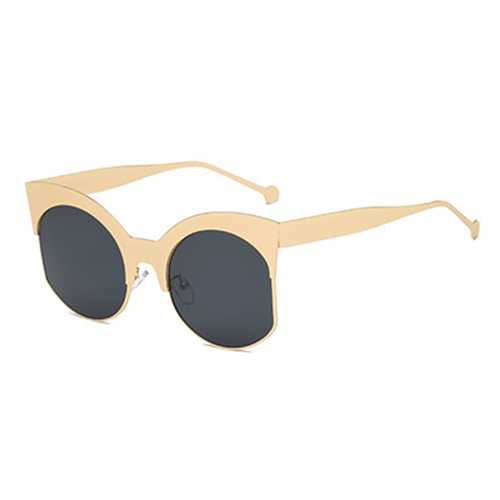 Women Men Outdoor Metal Half Frame Sunglasses