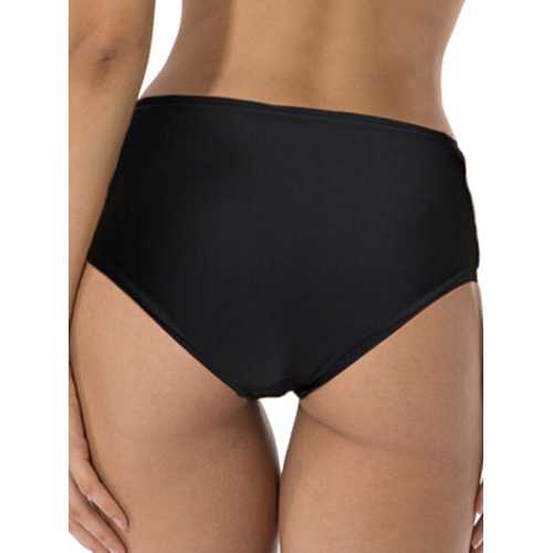 High Waisted Slim Fit Cross Full Hip Bikini Bottoms