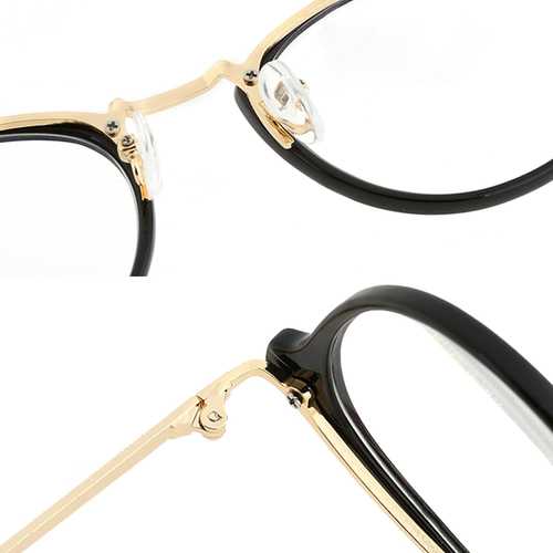 Women Men Metal Frame Blue Light Blocking Glasses