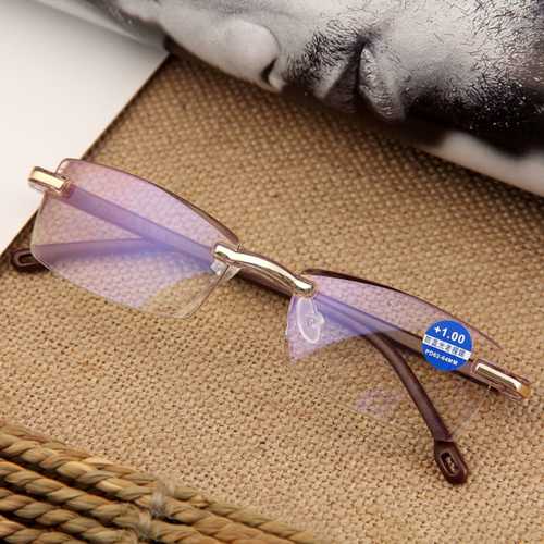 Women Round Rimless Reader Reading Glasses